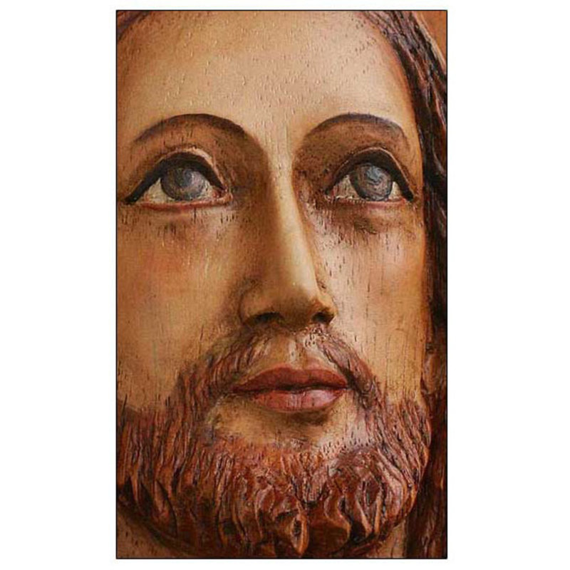 Décoration murale à panneau de soulagement en bois fait main christianity