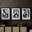FLORAL Series DCXCV III - Impression personnalisée de qualité supérieure avec passe-partout - 3 pièces-1039901349-1039901355