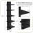 Sorbus 5 Tier Wall Shelf Unit with Hooks Set of 2, Vertical Column Utility Shelving for Home Decor and Storage, Black-110145321