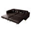 Canapé-lit convertible moderne en similicuir de 92,1 po avec coussins amovibles Cordsavia-130715449