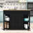 Extendable Kitchen Island with 2 Drawers, Storage Cabient and Built-In Power Outlet-814506595