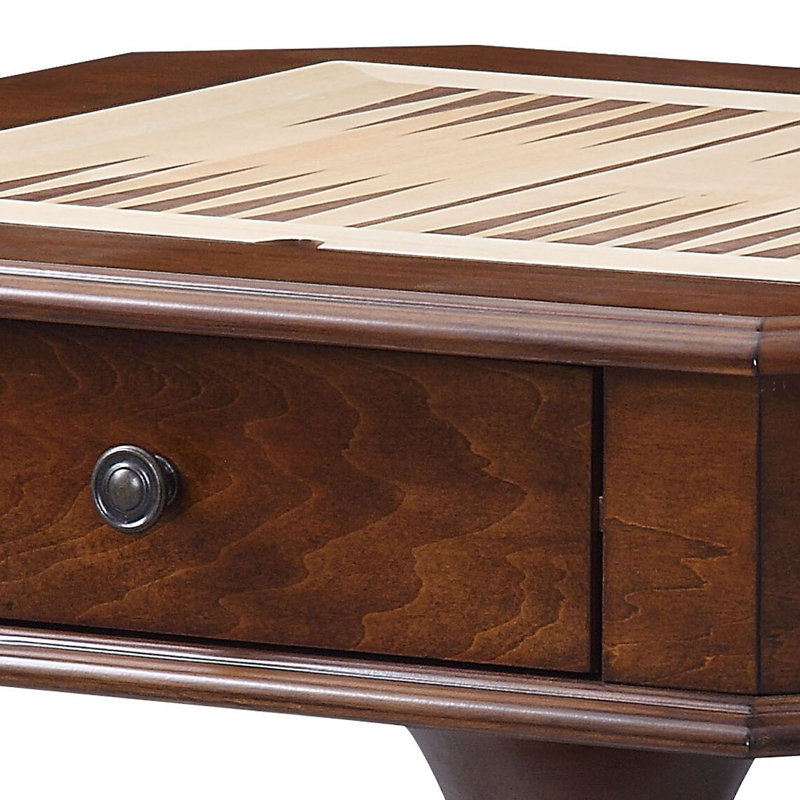 Bromia Cherry Game Table with Pedestal Base