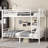 Metal Full XL Over Full XL Bunk Bed for Teens and Adults, Space-Saving, Noise-Reduced, No Box Spring Needed