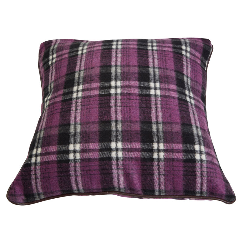 Abymes Plaid Square Throw Cushion