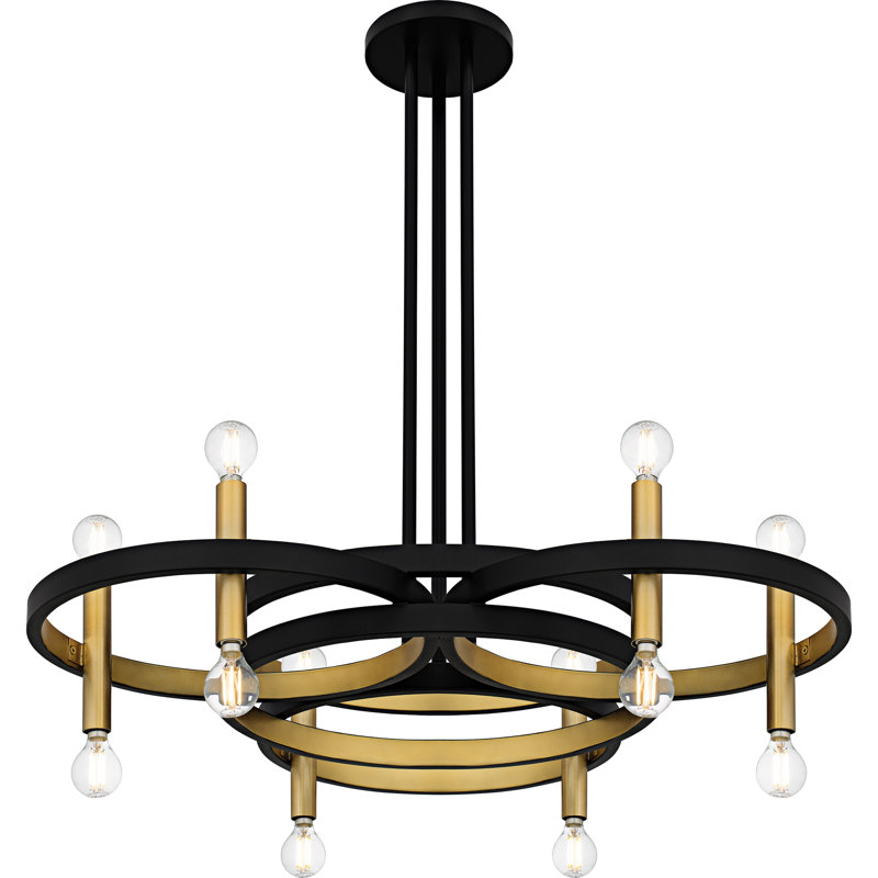 Lustre noir mat 6 lumières Albee