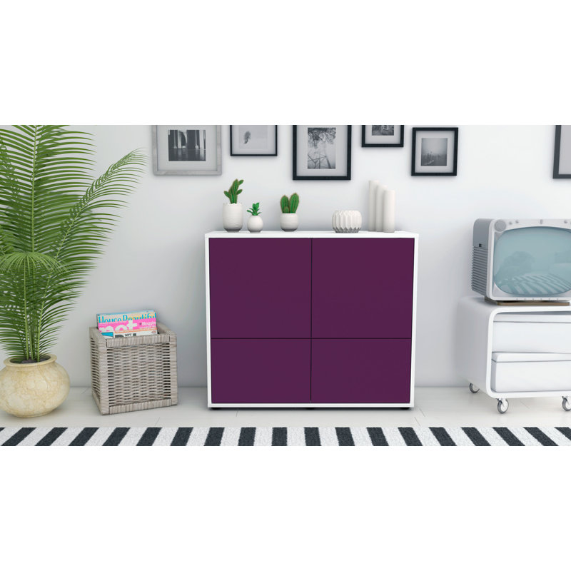 Potrero 92cm Sideboard, White/Purple
