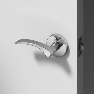 Levier de porte d'intimité Brook pour salle de bain (lit et salle de bain) - style minimaliste élégant en noir mat