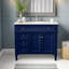 Rivers 40" Free-Standing Single Bathroom Vanity Set with Marble Vanity Top-1632609932
