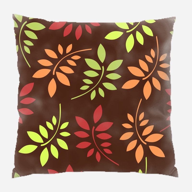 Coussin de feuilles, Intérieur, Brun / Vert