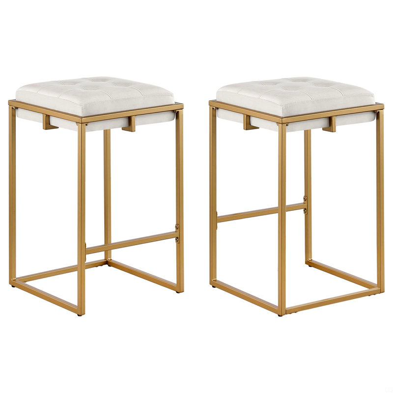 Tabourets carrés à hauteur de comptoir (ensemble de 2)