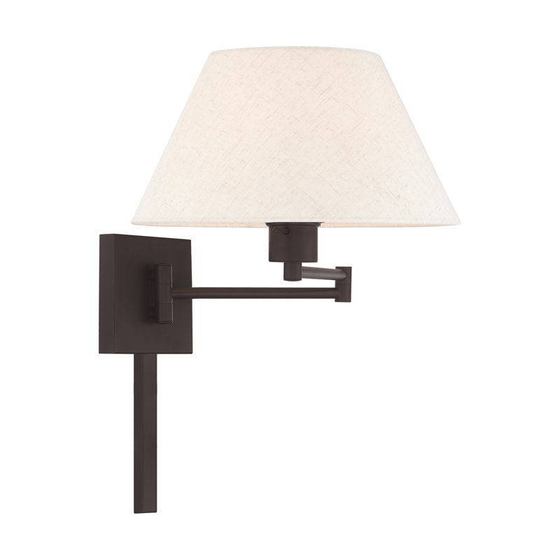 Mckella Swing Arm Sconce, Oatmeal, Dark Bronze