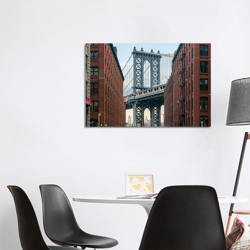 Pont de Manhattan vu de Dumbo à Brooklyn, New York City, H 26 po x l 40 po x 1,5 po