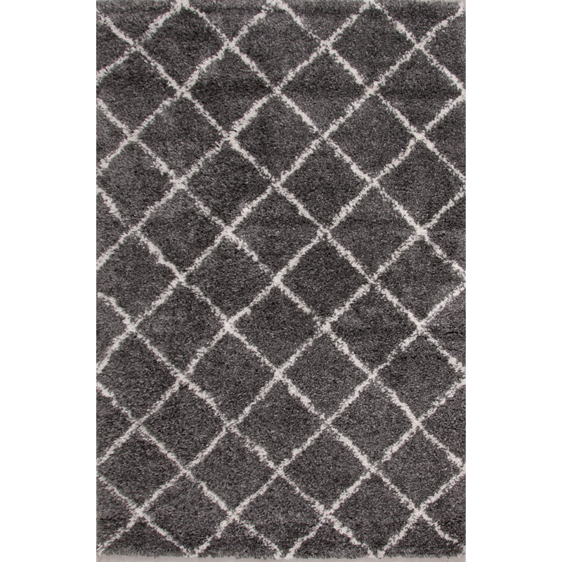 Cedarburg Geometric Shag Area Rug, Rectangle 200 x 290cm