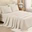 Ensemble de literie 7 pièces pour lit Queen beige - Couette, draps, taies d'oreiller et housses de coussins - Ensemble de literie moelleux et uni-124612820-124612828