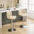 Swivel Barstools Adjusatble Seat Height With Chrome Base, Modern PU Upholstered Bar Stools with the whole Back Tufted,Set of 2-434222525
