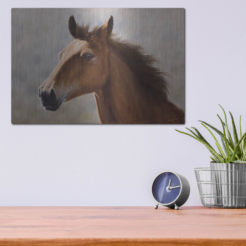 «Horse pensé» par John Silver, H 12 po x l 16 po