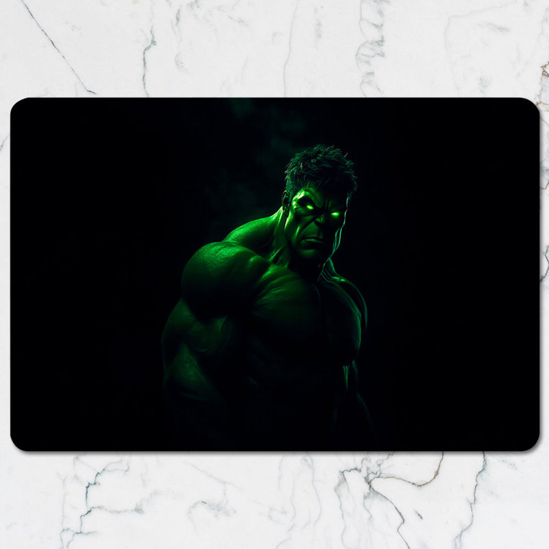 Hulk Placemats and Coaster Set Marvel Themed Green Muscle Design