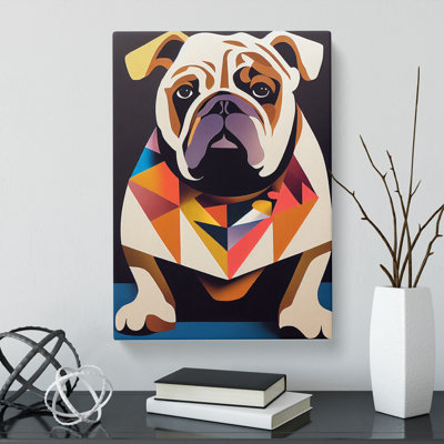 British Bulldog Abstract Vol.4 - Wrapped Canvas
