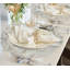 Napperon rond gris clair en lin pour table de la collection Corda