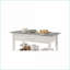 Chariot de cuisine avec plateau en acier inoxydable, 3 tiroirs Roulettes verrouillables | Finition blanc neige | Acier inoxydable, bois synthétique