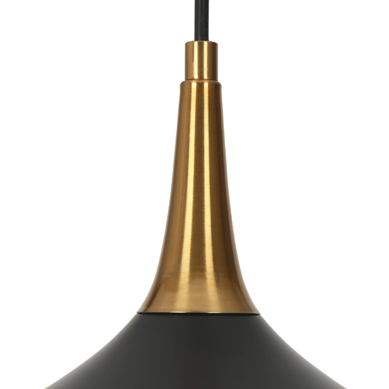Justyce 1 - Petit luminaire suspendu noir/laiton