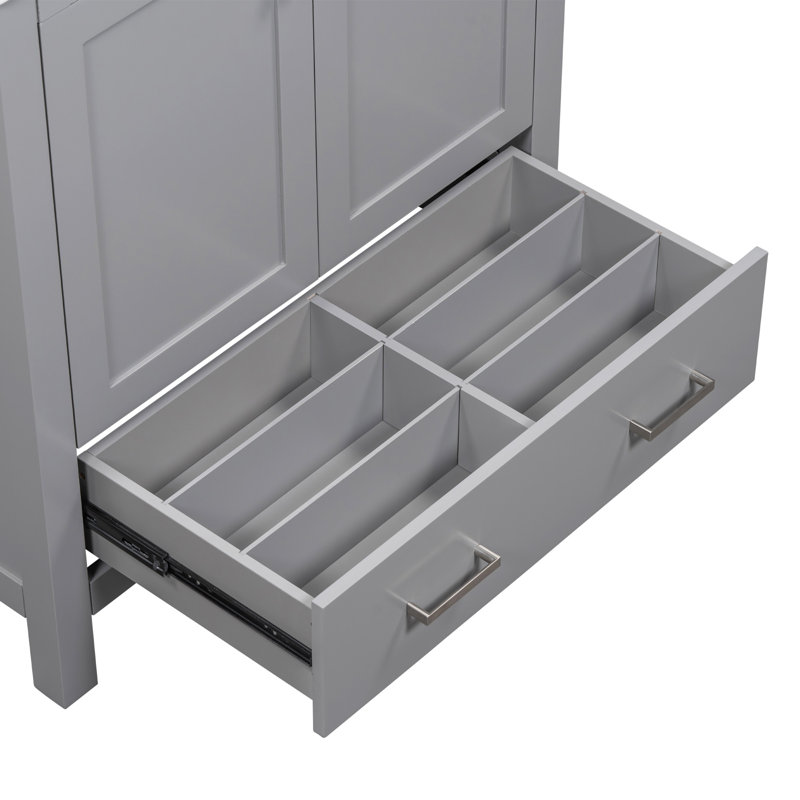 Meuble-lavabo élégant avec rangement fonctionnel et caractéristiques haut de gamme, Gris