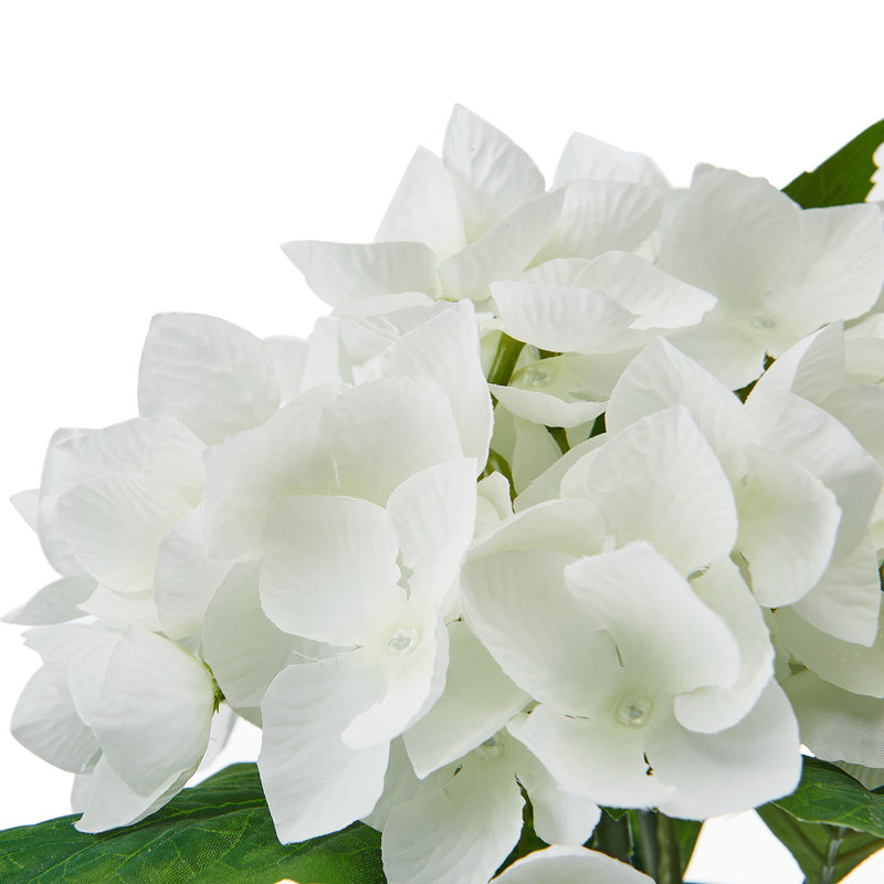 Elements Artificial Hydrangeas In Vase, 12 Inch