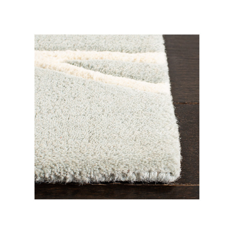 Avayah Soho Hand Tufted Wool And Viscose Floral Rug, Rectangle 5' x 8'