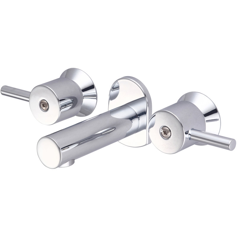 Central Brass 81179-NH 3-Hole 4" to 6" Installation Two Handle Widespread Shelfback Bathroom Faucet in Polished Chrome