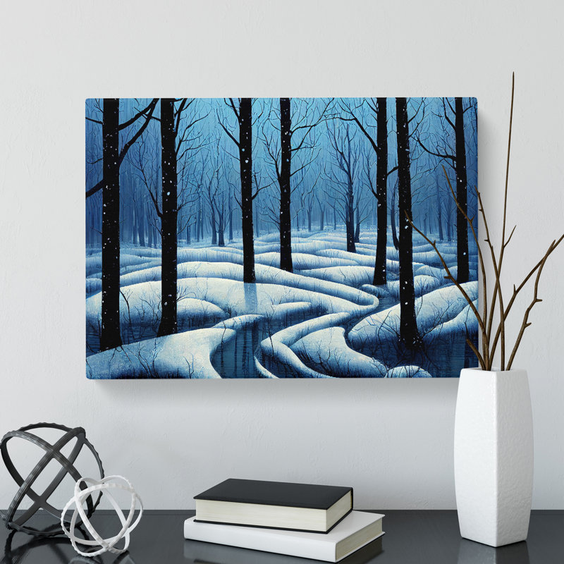 Winter Forest Evening - Wrapped Canvas, 35cm H x 50cm W x 3cm D