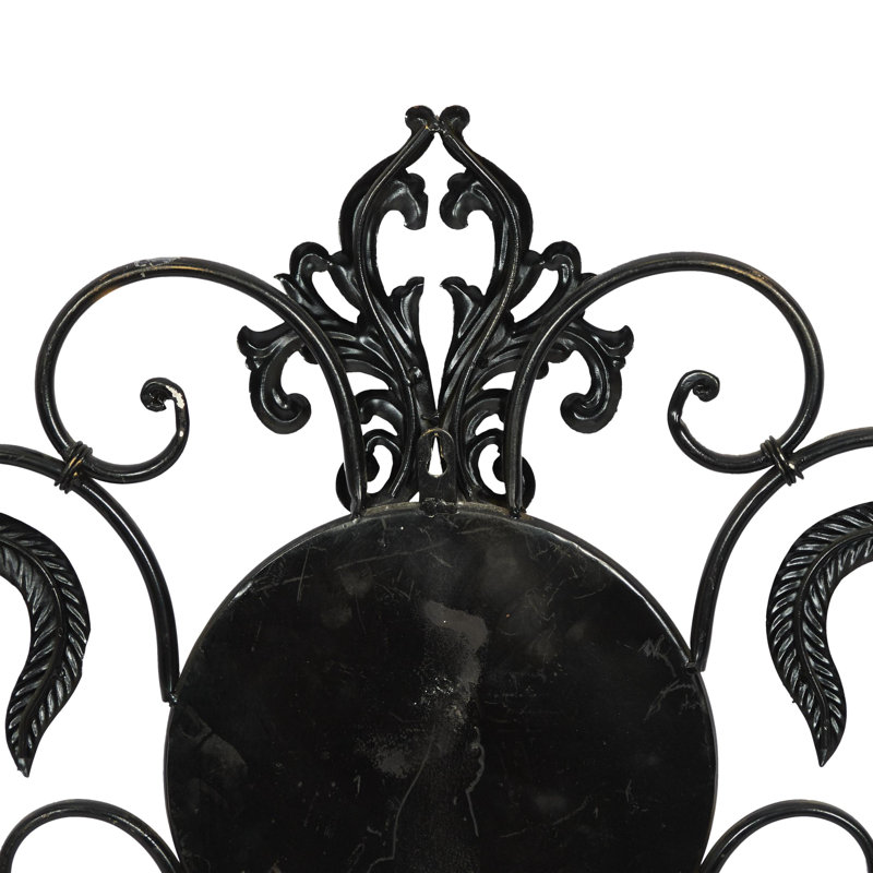 Patil Metal Scroll Gold Wall Decor with Embossed Details