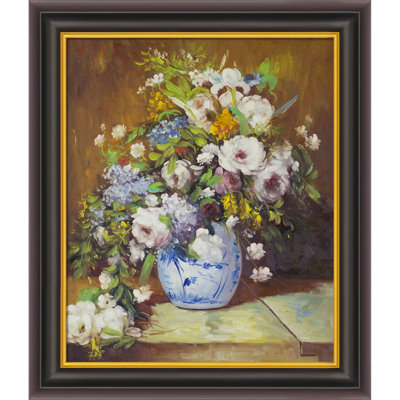 Grande Vase Di Fiori 'par Pierre-Auguste Renoir - peinture sur toile encadrée