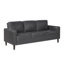 Chaise longue moderne en similicuir gris foncé-375672683