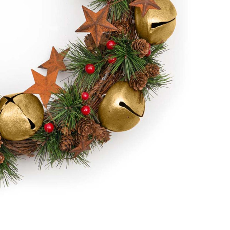 Faux PVC 15.74cm Christmas Wreath, Gold
