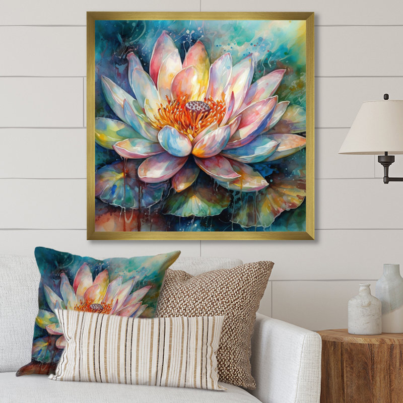 Impression sur toile, H 16 po x l 16 po x P 1 po, Cadre doré simple