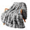 Tie-Dye Faux Rabbit Fur & Flannel Weighted Throw Blanket, Ultra Soft & Cozy for Sofa Couch Bed
