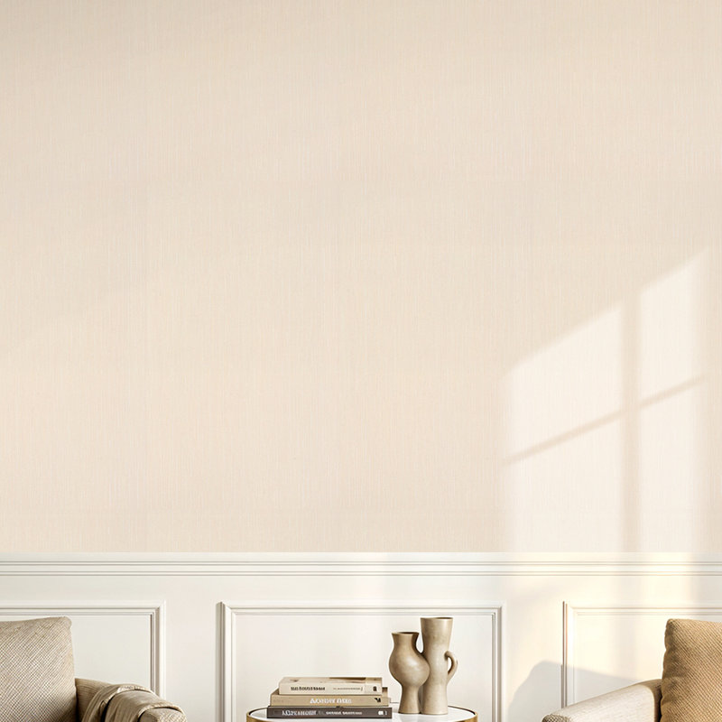 Non-Pasted Non-Woven 3D Embossed Wallpaper Roll, Beige