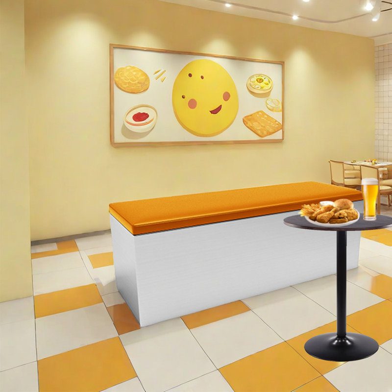 Marlowes Faux Leather Upholstered Bench