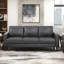 Chaise longue moderne en similicuir gris foncé-1239836722