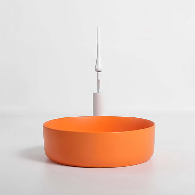 Elegance Plexi Home 15.7'' Ceramic Circular Bathroom Sink