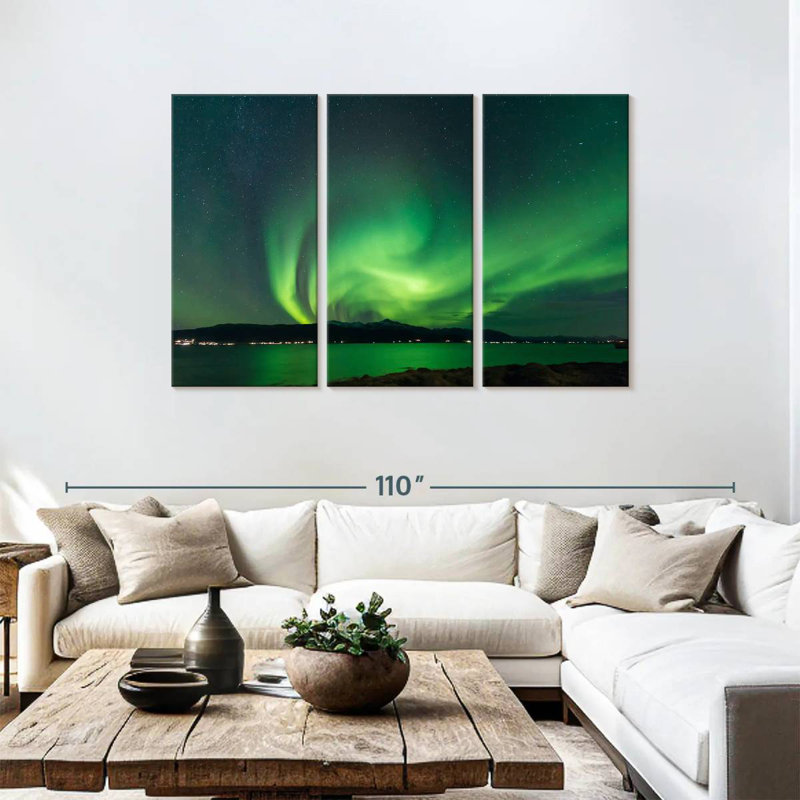Alvord Svalbard Northern Lights, H 48 po x l 74 po