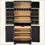 Armoire de cuisine Farmhouse avec 8 portes, armoire de rangement avec 4 tablettes réglables, tiroir caché, support à vin, armoire polyvalente pour la cuisine, la salle à manger et la salle de bain-820308838