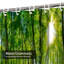 Magnifique rideau de douche vert avec 12 crochets Forest Sun Rays-129038819