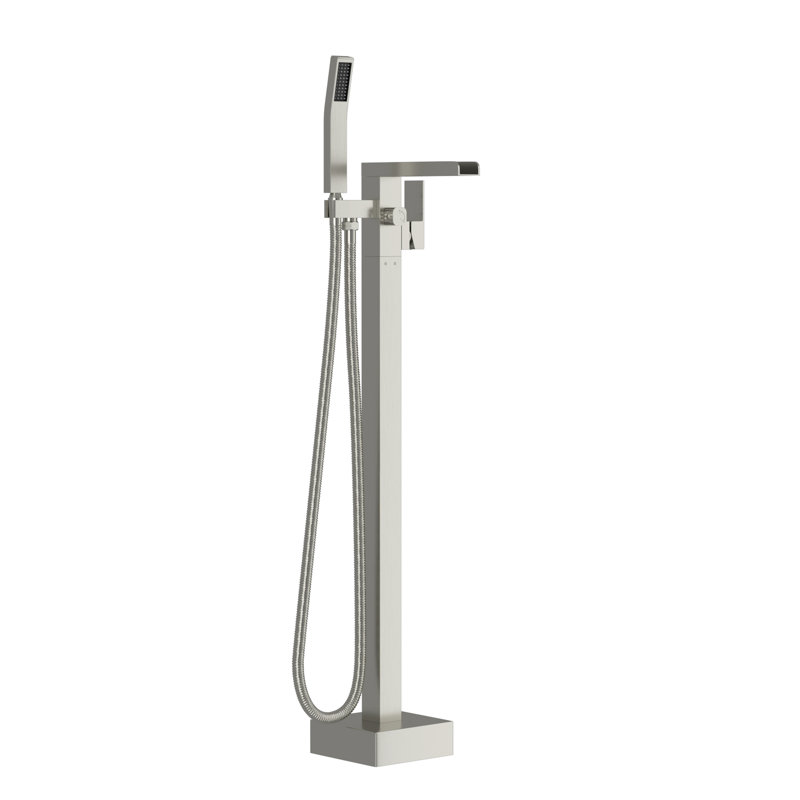 Topcraft Freestanding Bathtub Faucet With Handheld Showerhead, Brushed Nickel