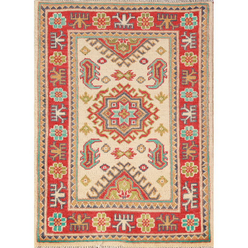 Tapis décoratif fait à la main Kazak 2x3