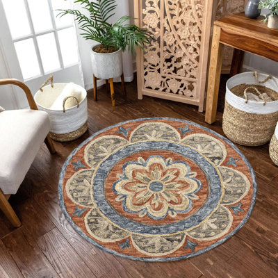 Cilli Classic Floral Hand Tufted 100% Wool Area Rug