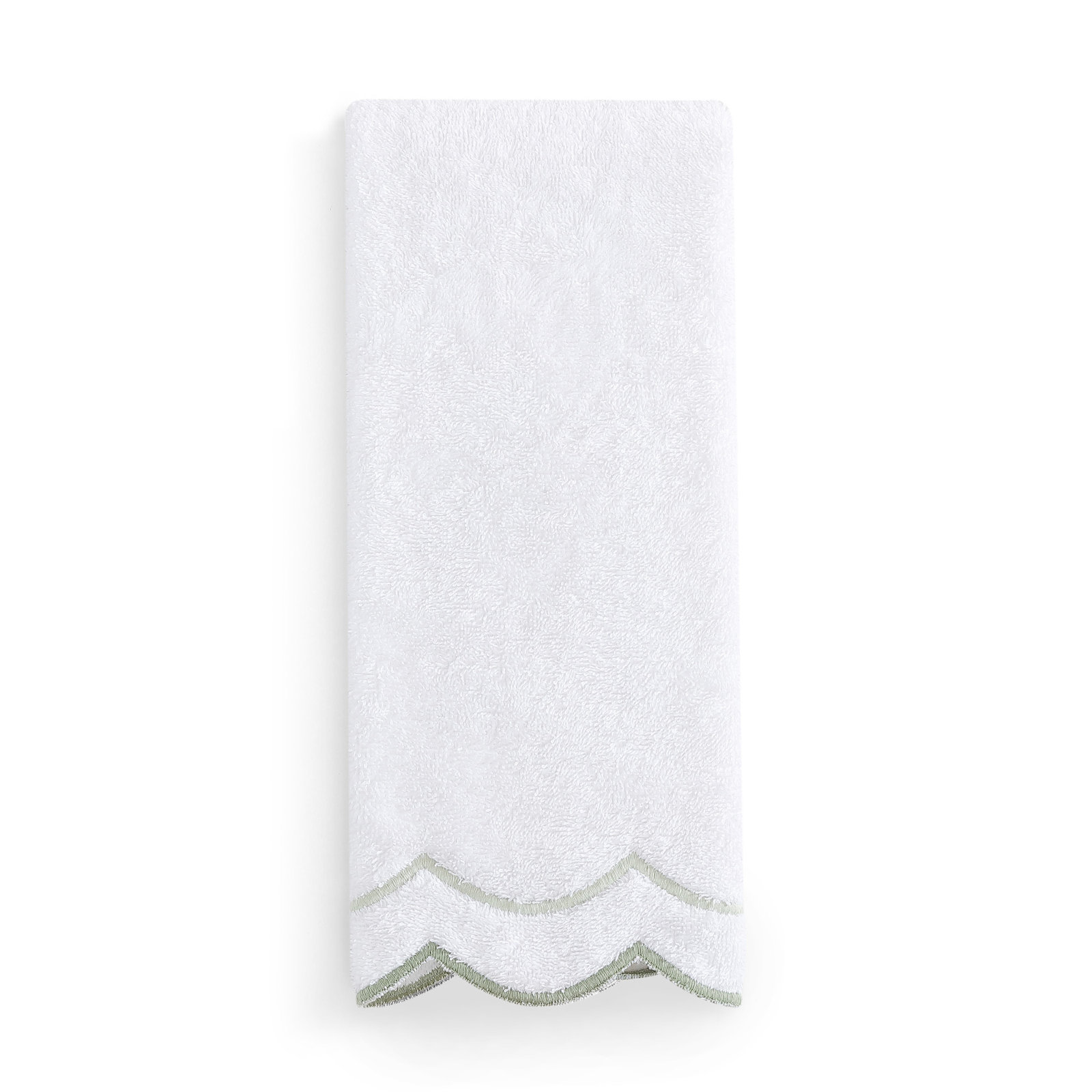 Peri Home Scallop Hand Towel, Green