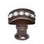 Caché rectangle knob with flared foot with center of 5 rivoli Swarovski Clear Crystalsin Chalice-2063308105