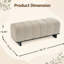 Banc de salle à manger rembourré en chenille moderne avec structure en bois robuste pour une assise intérieure confortable et polyvalente