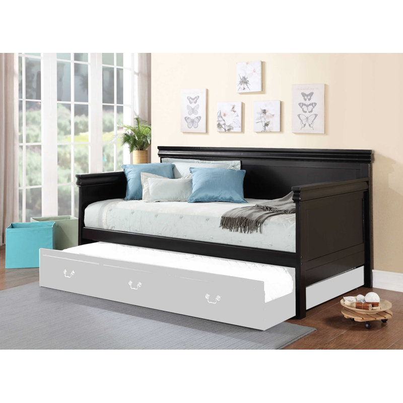 Maxillaria Daybed, Black, Trundle Incluced